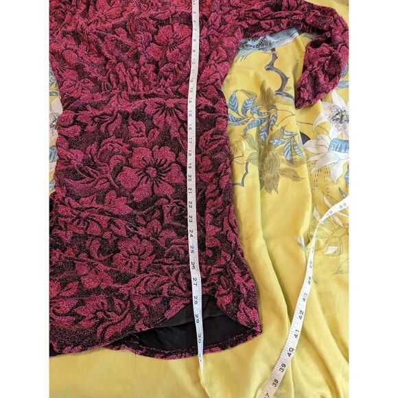 For love & lemons shailee ruched sparkly open back mini dress sz small euc - Picture 5 of 7